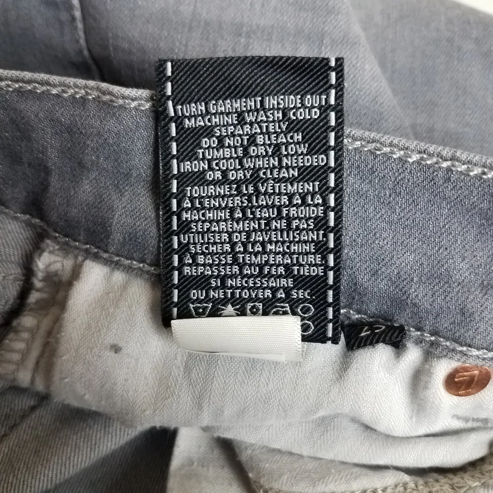 7FAM Gwenevere Skinny Stretch Grey Ankle Jeans - Picture 10 of 11